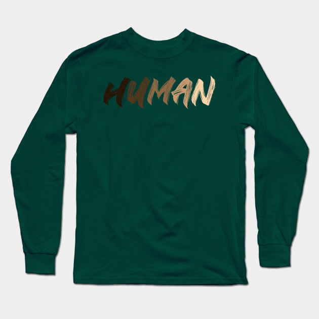 Human Race Colors Equality Anti Racism Long Sleeve T-Shirt by Bezra